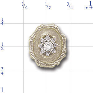 A2578 14K SLIDE WITH 9 DIAMOND 